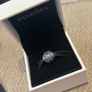 Genuine Pandora Opalescent Encased In Love Charm 792036NOW Hearts White Blue